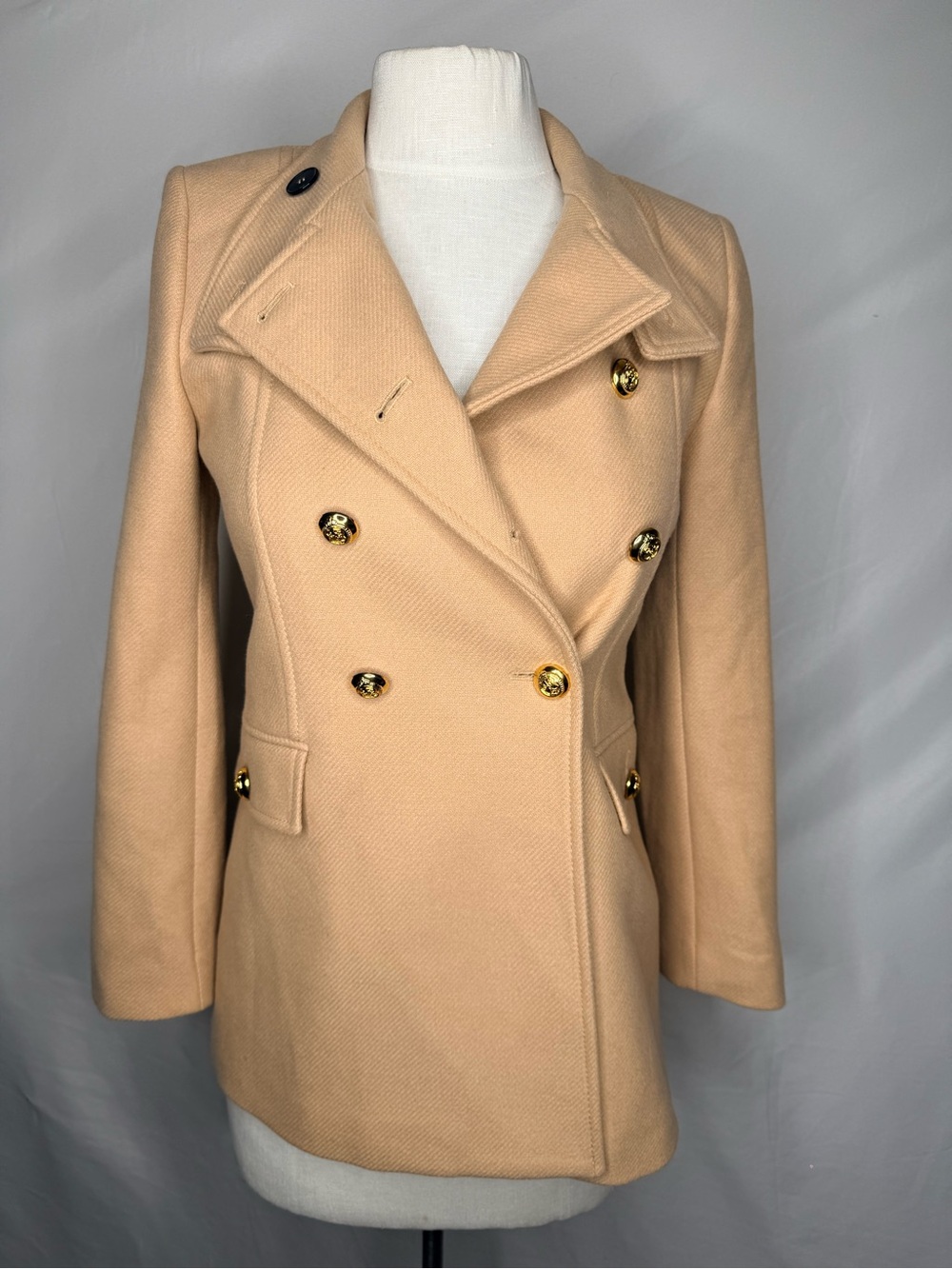 Zara Manteco Premium Quality Fabrics Double Breasted Peacoat